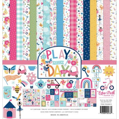 Echo Park Play All Day Girl Designpapier - Collection Kit